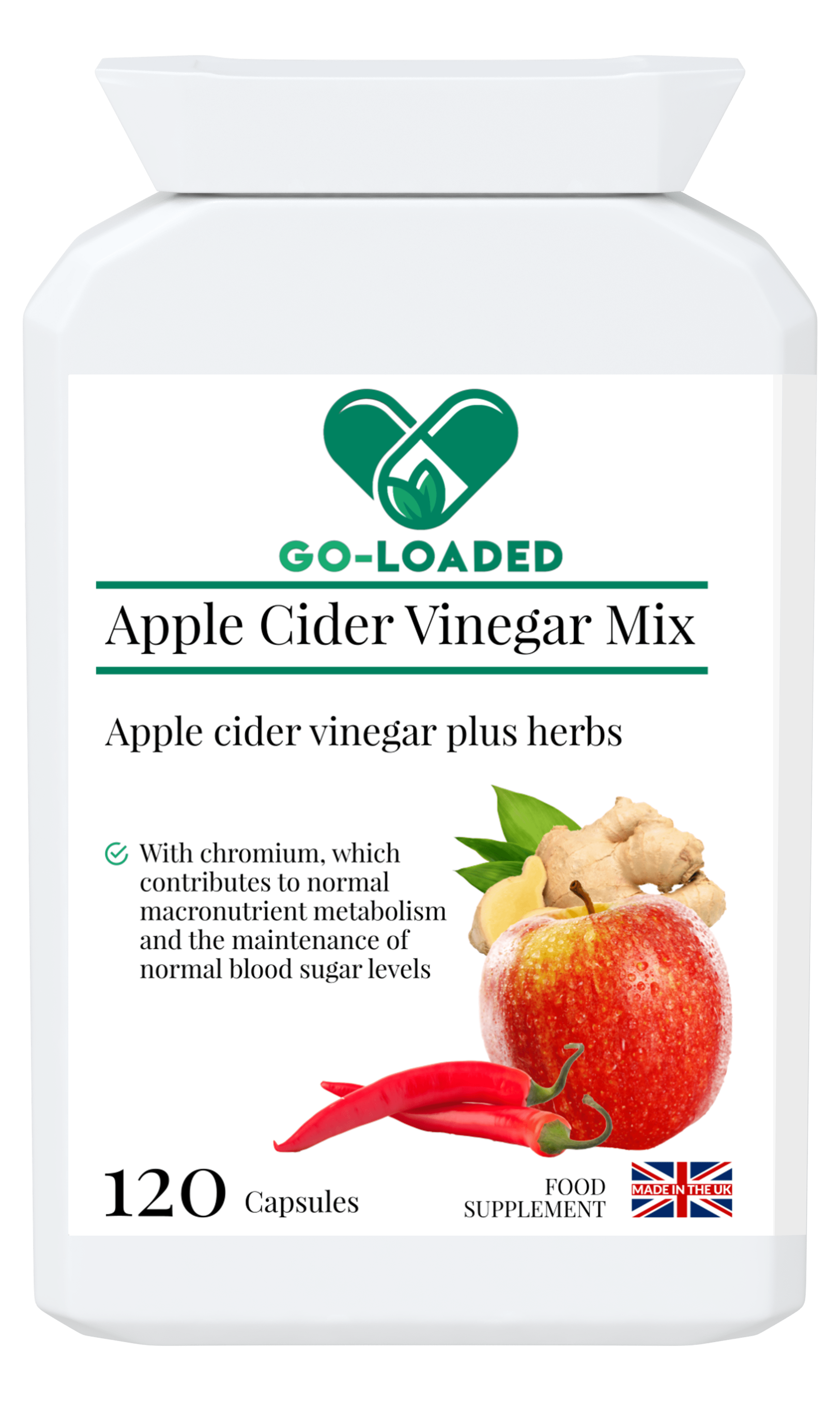 Apple Cider Vinegar v1 (ACV-120) 3pp_FP200ML_front cider apple vinegar mix front bottle view